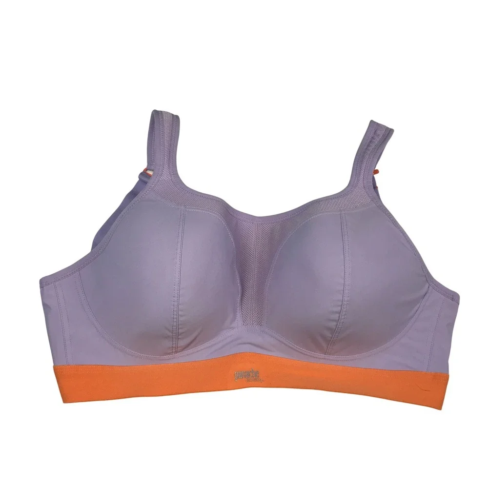 Panache Sport Lavender Orange Underwired High Impact Sports Bra 7341B 32FF